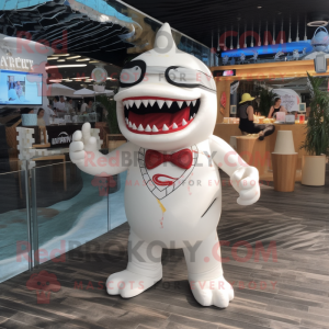 Cream Shark maskot kostume...