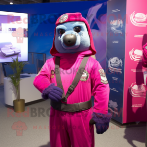 Magenta Navy Seal mascotte...