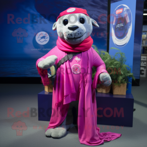 Magenta Navy Seal mascotte...