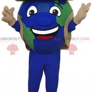 Earth mascotte in avontuurlijke modus - Redbrokoly.com