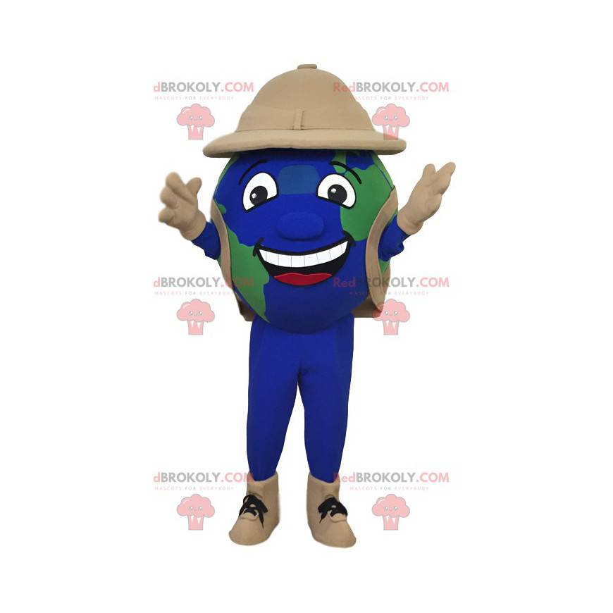 Earth mascotte in avontuurlijke modus - Redbrokoly.com