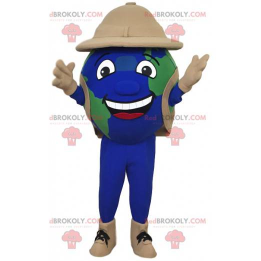 Mascote da terra em modo aventureiro - Redbrokoly.com