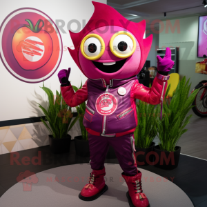 Magenta tomat maskot...