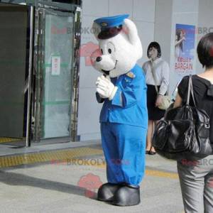 Mascote do urso polar em uniforme da polícia - Redbrokoly.com