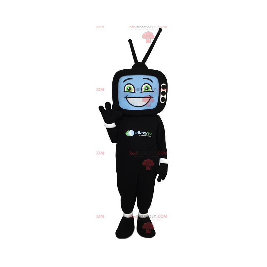 Homem mascote com a cabeça em forma de televisão - Homem mascote com a cabeça em forma de televisão -