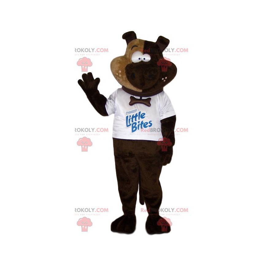Brown dog mascot with his white t-shirt - Redbrokoly.com Brown dog mascot with his white t-shirt - Redbrokoly.com