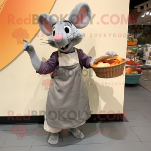 Grijze Ratatouille mascotte...