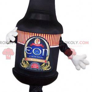 Black beer bottle mascot - Redbrokoly.com