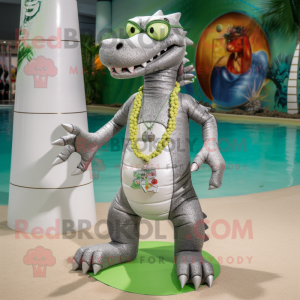 Silver Krokodil maskot...