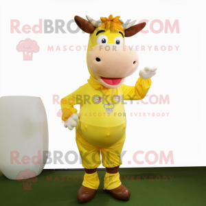 Citrongul Jersey Cow maskot...