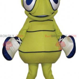 Yellow wasp mascot with big blue eyes - Redbrokoly.com