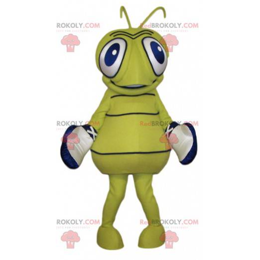 Yellow wasp mascot with big blue eyes - Redbrokoly.com