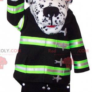 Dalmatisk maskot i brandmanutrustning - Redbrokoly.com