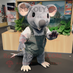 Sølv Tapir maskot kostume...