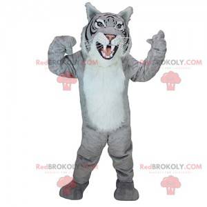 Majestic and fierce gray tiger mascot - Redbrokoly.com