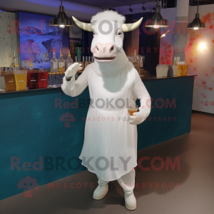 White Bull maskot kostume...