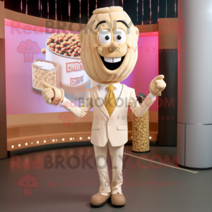 Beige Pop Corn mascotte...