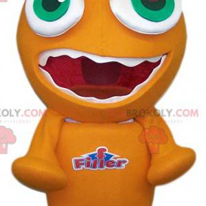 Mascote pequeno monstro laranja engraçado - Redbrokoly.com