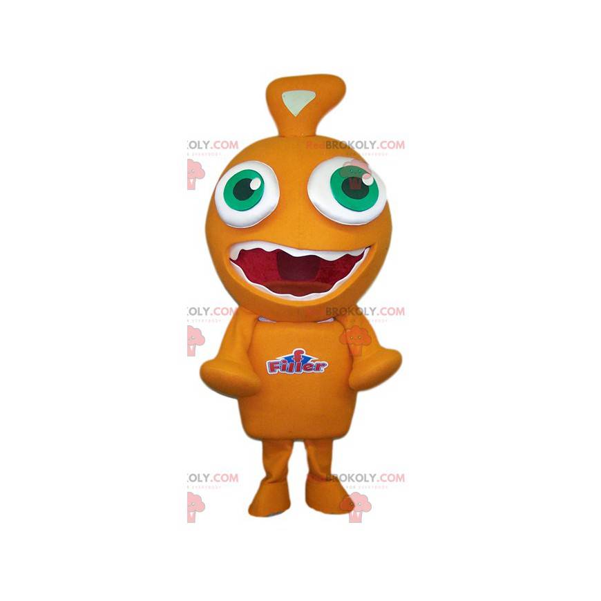 Legrační malé oranžové monstrum maskot - Redbrokoly.com