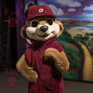 Maroon Meerkat mascotte...