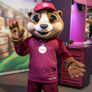 Maroon Meerkat mascotte...