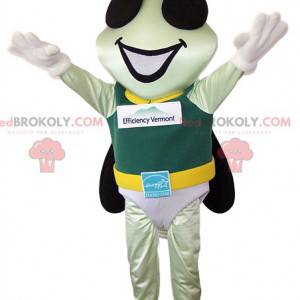 Little fly mascot with his hero costume - Redbrokoly.com