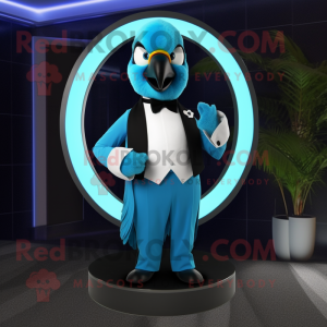 Cyan Macaw mascotte kostuum...