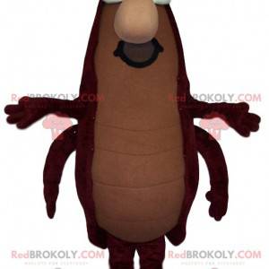 Brown cockroach mascot with a mustache - Redbrokoly.com