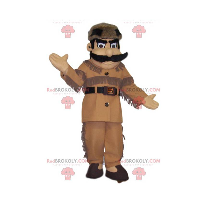 Trapper mascotte met zijn bontmuts - Redbrokoly.com