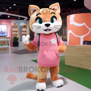 Peach Puma mascotte kostuum...