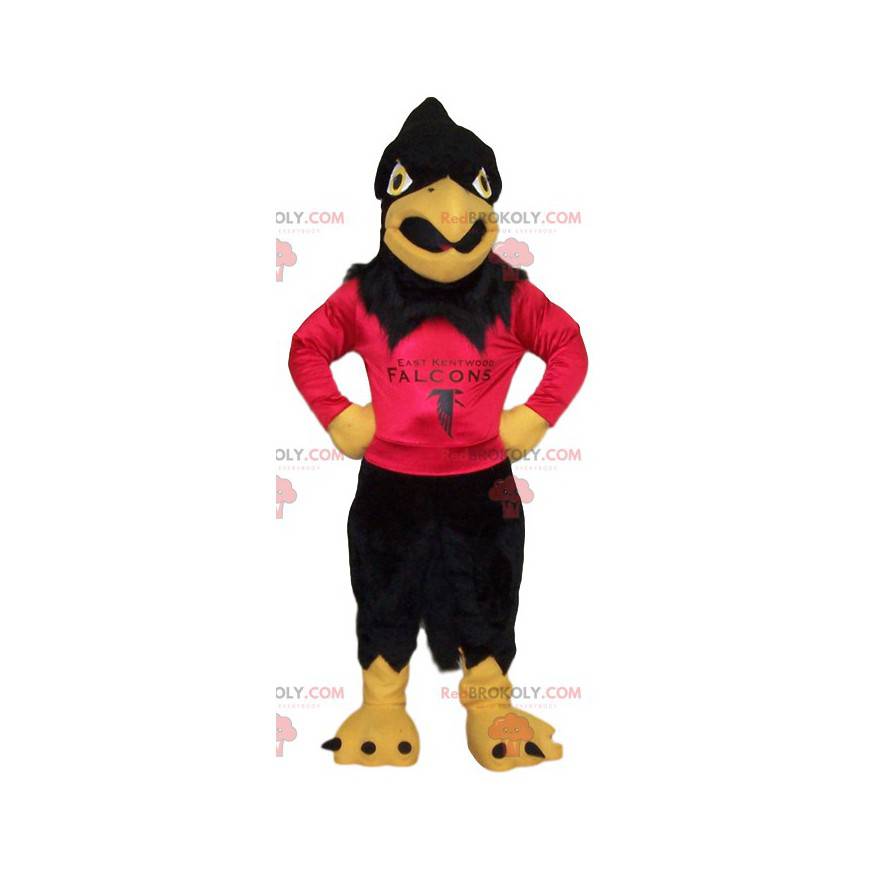 Mascote da águia dourada com sua camisa vermelha para apoiar - Mascote da águia dourada com sua camisa vermelha para apoiar -