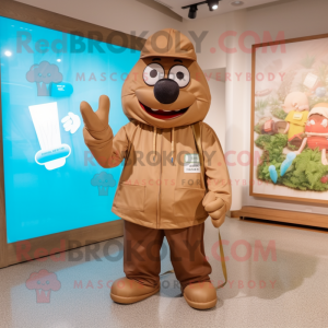 Brauner Maskottchen Kostüm...