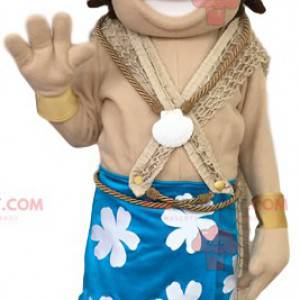 Hawaiiaanse prins-mascotte in traditionele kleding -