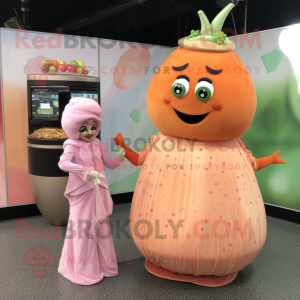Peach Falafel maskot drakt...