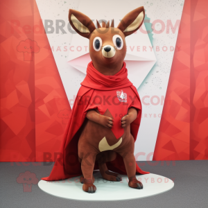 Red Roe Deer maskot kostume...