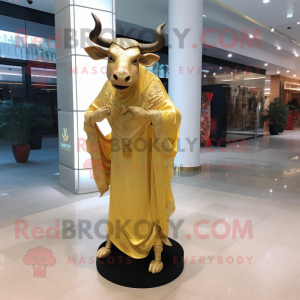 Gold Bull mascotte kostuum...