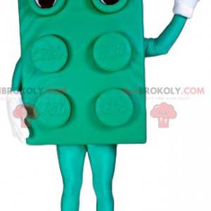 Mascotte de Bloc vert avec de grands yeux - Redbrokoly.com