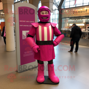 Roze mascotte kostuum van...