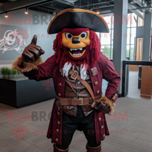 Maroon Pirate maskot...