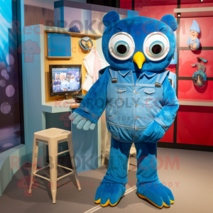 Blue Owl maskot kostyme...