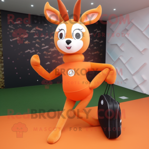 Orange Roe Deer mascotte...