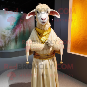 Gold Angora Goat maskot...