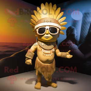 Gold Chief mascotte kostuum...