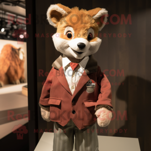nan Marten mascot costume character dressed with a Jacket and Ties