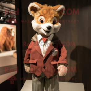 nan Marten mascot costume character dressed with a Jacket and Ties