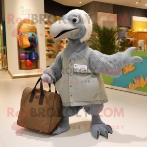 Grå Dodo Bird maskot...