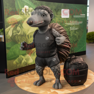 Black Pangolin mascotte...