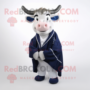 Navy Zebu maskot kostume...