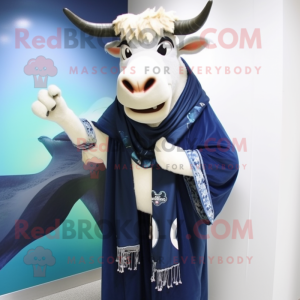 Navy Zebu mascotte kostuum...