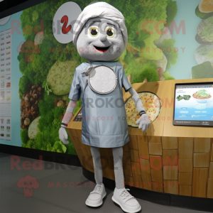 Sølv Falafel maskot kostume...